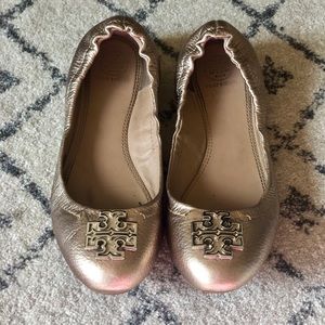 Tory Burch Rose Gold Flats